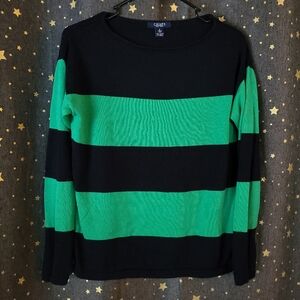 Chaps | Green And Black Knit Sweater Small